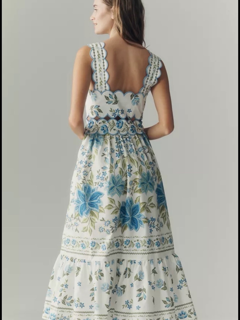 Farm Rio x Anthropologie Blue & White Midi Dress – Size Small – NEW - Picture 2 of 3